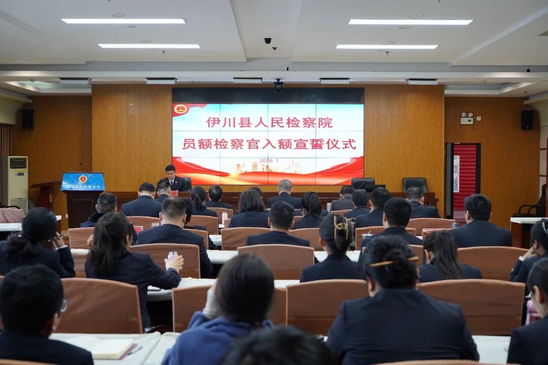 【伊检快讯】誓言铮铮担使命 廉洁从检守初心——伊川县人民检察院举行新入额检察官宣誓仪式